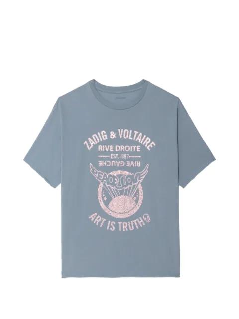 Berry strass graphic T-shirt by ZADIG&VOLTAIRE