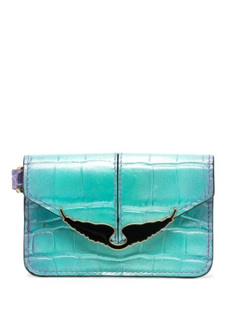 Borderline logo-plaque leather wallet by ZADIG&VOLTAIRE