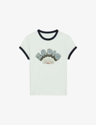 Branded-Print Short-Sleeved Cotton-Jersey T-Shirt by ZADIG&VOLTAIRE