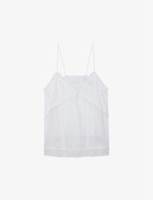 Calixia frill-trim relaxed-trim cotton camisole top by ZADIG&VOLTAIRE