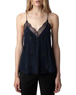 Christy Lace Trim Silk Camisole by ZADIG&VOLTAIRE