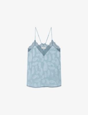 Christy Paisley-Jacquard Silk Cami Top by ZADIG&VOLTAIRE