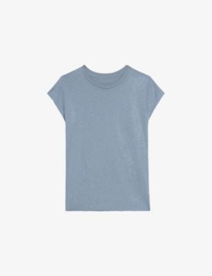 Cloe Rhinestone-Embellished Cotton-Jersey Tank Top by ZADIG&VOLTAIRE