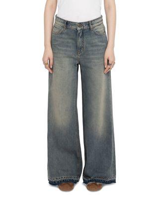Eli High Rise Wide Leg Jeans in Light Blue by ZADIG&VOLTAIRE
