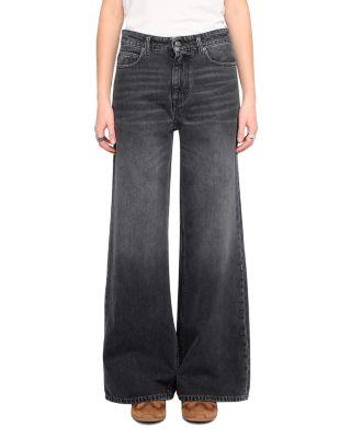 Eli High Rise Wide Leg Jeans in Medium Grey by ZADIG&VOLTAIRE