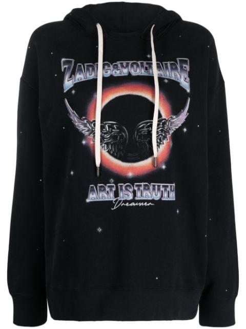 Elisio logo-print hoodie by ZADIG&VOLTAIRE