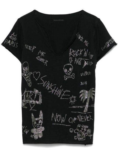 Henley crystal-embellished T-shirt by ZADIG&VOLTAIRE