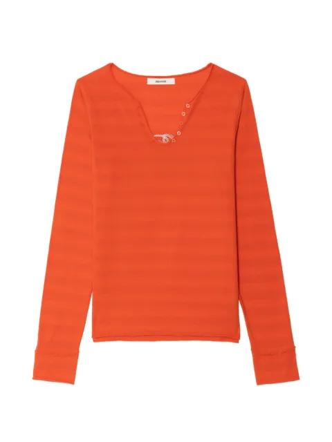 Henley striped long-sleeve top by ZADIG&VOLTAIRE