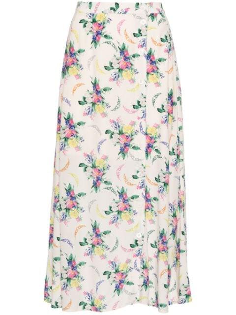 June floral-print midi skirt by ZADIG&VOLTAIRE