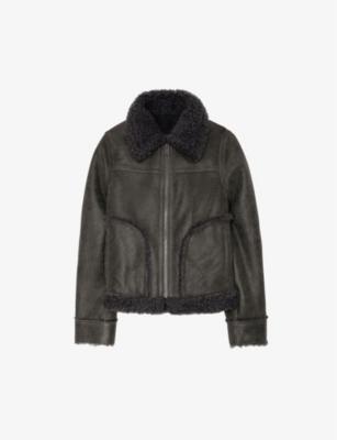 Kady regular-fit shearling and leather jacket by ZADIG&VOLTAIRE