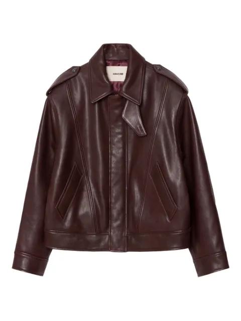 Kimo button leather jacket by ZADIG&VOLTAIRE