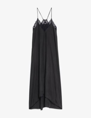 Lace-Trim Silk Midi Dress by ZADIG&VOLTAIRE