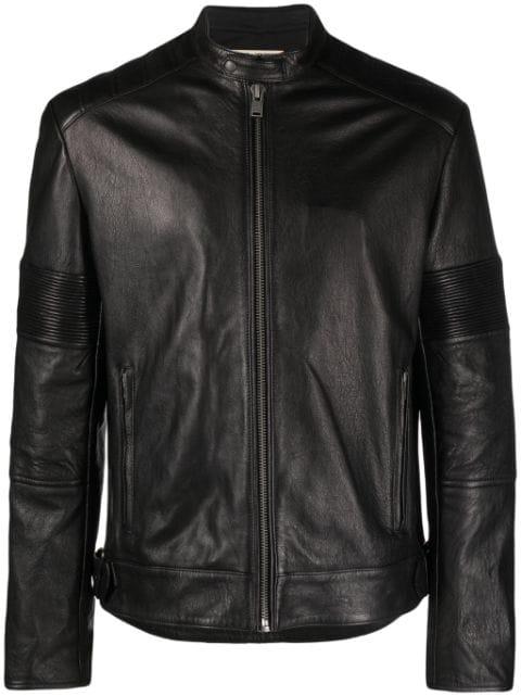 Lean zip-up leather biker jacket by ZADIG&VOLTAIRE
