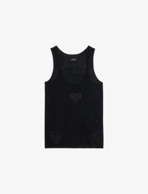 Lee Rhinestone-Embellished Cashmere Vest by ZADIG&VOLTAIRE