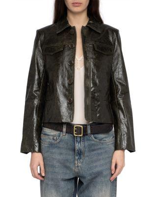 Liam Cuir Glossy Leather Jacket by ZADIG&VOLTAIRE Liam Cuir Glossy Leather Jacket by ZADIG&VOLTAIRE