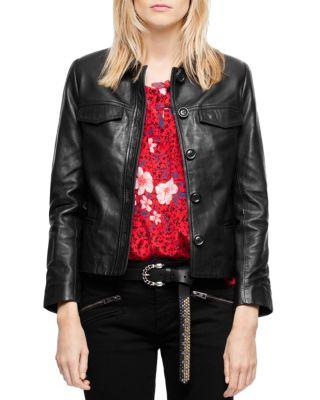 Liam Leather Button-Up Jacket by ZADIG&VOLTAIRE