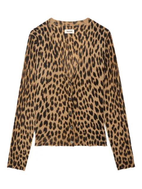 Manala leopard-print button cardigan by ZADIG&VOLTAIRE