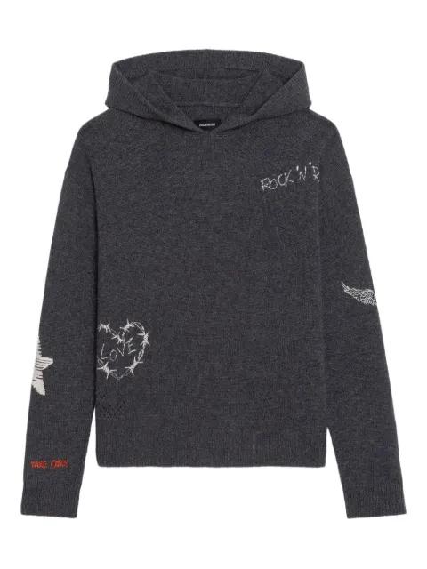 Markyz embroidered hoodied sweater by ZADIG&VOLTAIRE