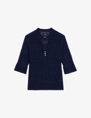 Mem Pointelle Tie-Neck Cotton Top by ZADIG&VOLTAIRE