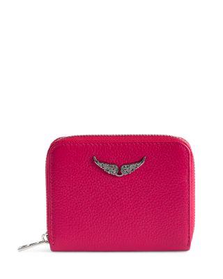 Mini Grained Leather Zip Wallet by ZADIG&VOLTAIRE