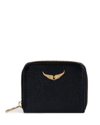 Mini Grained Leather Zip Wallet by ZADIG&VOLTAIRE