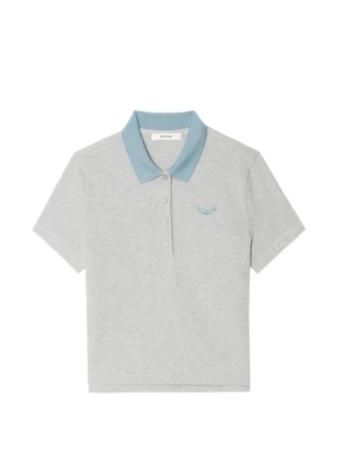 Mirta logo-detail polo top by ZADIG&VOLTAIRE