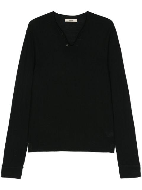 Monastir logo-debossed merino jumper by ZADIG&VOLTAIRE