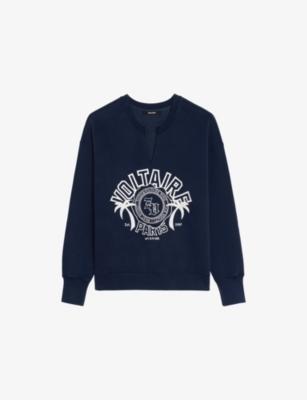 Olive Logo-Print Cotton-Jersey Sweatshirt by ZADIG&VOLTAIRE