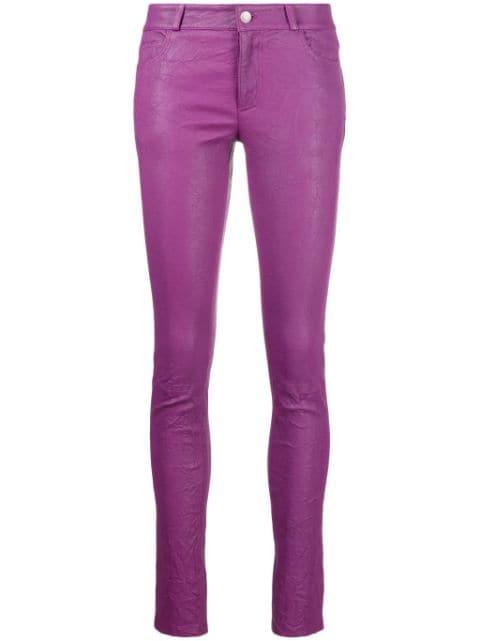 Phlame crinkled leather trousers by ZADIG&VOLTAIRE
