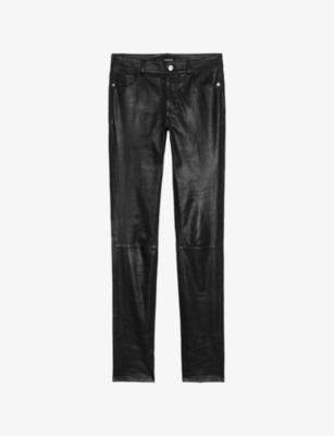 Phlame low-rise slim-leg leather trousers by ZADIG&VOLTAIRE