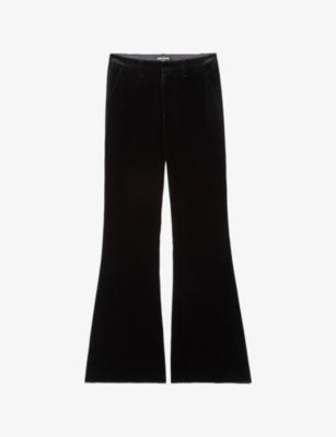 Prevy flared-leg mid-rise cotton-velvet trousers by ZADIG&VOLTAIRE