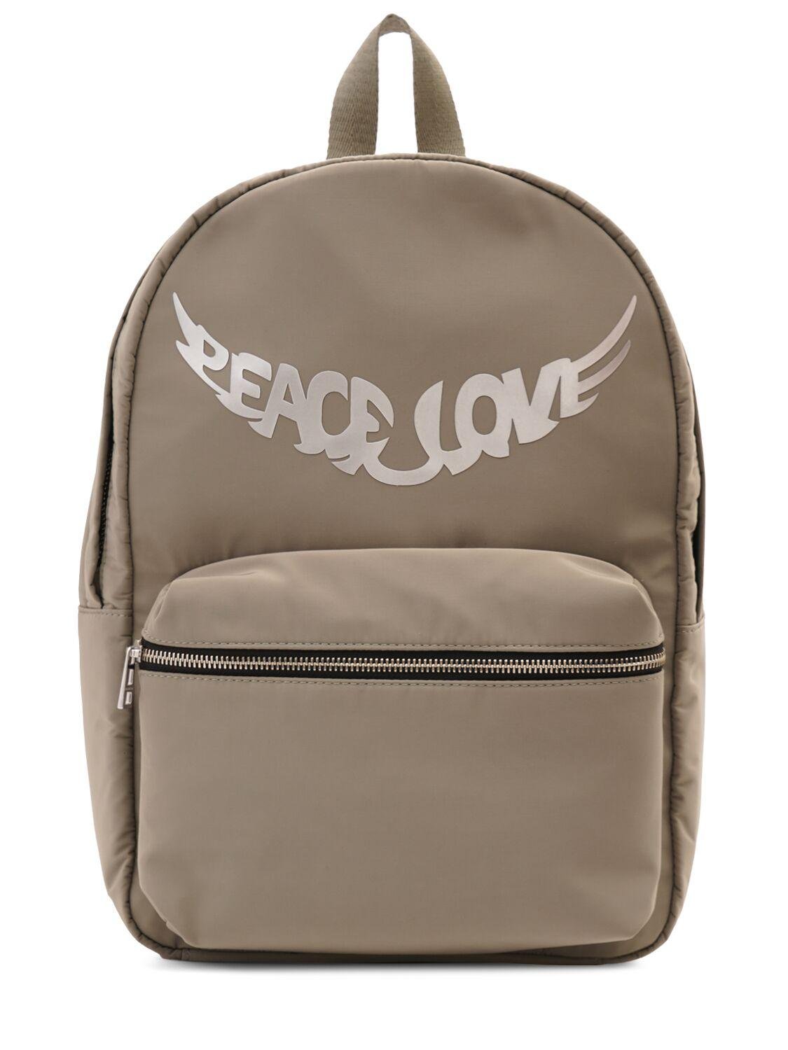 Printed Logo Nylon Backpack by ZADIG&VOLTAIRE