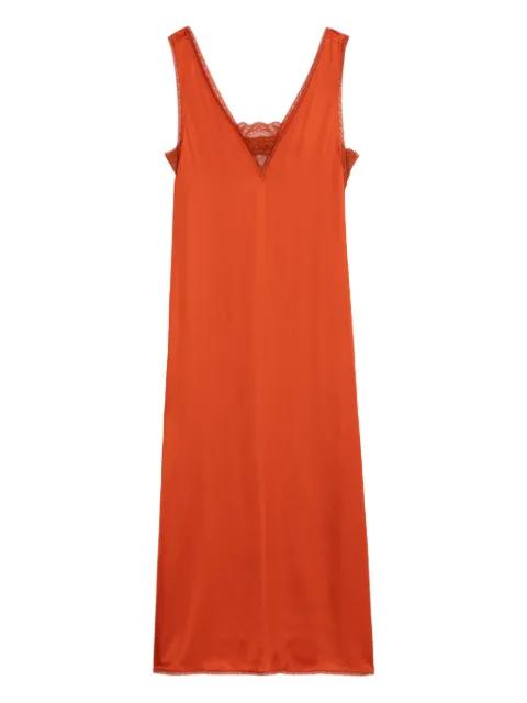 Renzo lace-detail satin midi dress by ZADIG&VOLTAIRE
