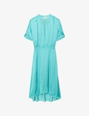 Riaz Elasticated-Waist Satin Midi Dress by ZADIG&VOLTAIRE