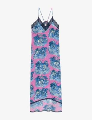 Risty Lace-Trim Floral-Print Jacquard Midi Dress by ZADIG&VOLTAIRE