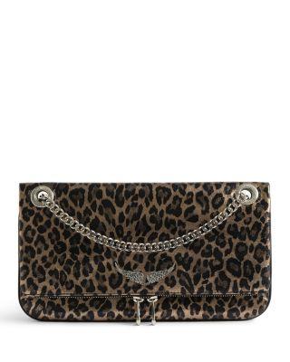 Rock II Metallic Leopard Print Leather Clutch by ZADIG&VOLTAIRE