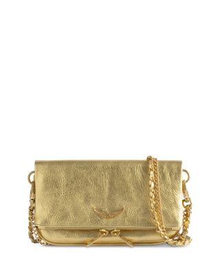 Rock Mini Vintage Metallic Leather Shoulder Bag by ZADIG&VOLTAIRE