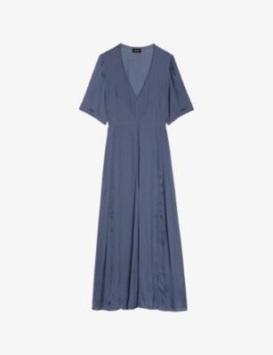 Rodalan V-Neck Satin Midi Dress by ZADIG&VOLTAIRE