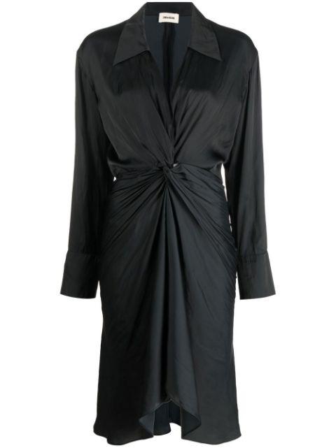 Rozo twisted V-neck midi dress by ZADIG&VOLTAIRE
