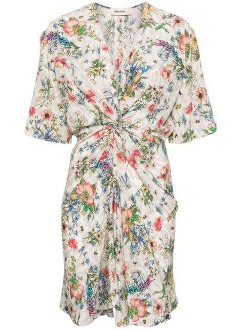 Rozom Twisted Garden-print minidress by ZADIG&VOLTAIRE