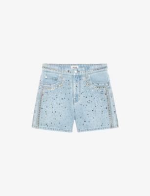 Sadys Stud-Embellished Stretch-Denim Shorts by ZADIG&VOLTAIRE