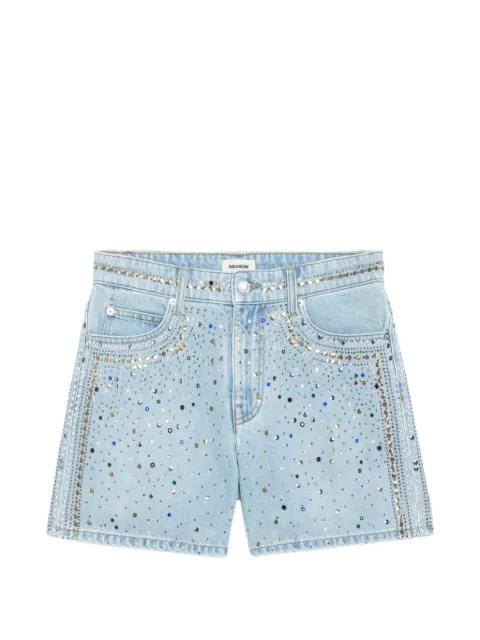 Sadys strass-embellished denim shorts by ZADIG&VOLTAIRE