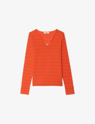 Striped Henley-Neck Cotton-Jersey Top by ZADIG&VOLTAIRE