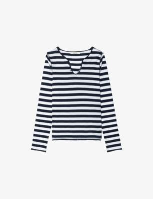 Striped Henley-Neck Cotton-Jersey Top by ZADIG&VOLTAIRE