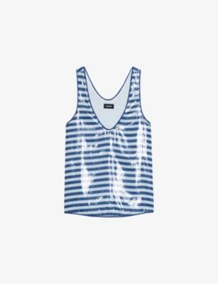 Tarys Striped Sequin-Embellished Top by ZADIG&VOLTAIRE