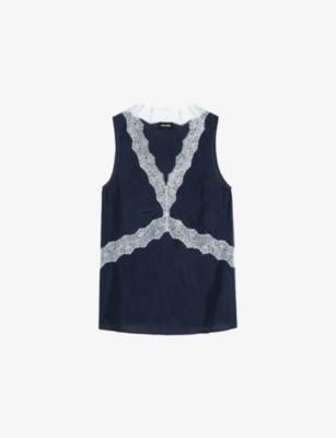Tasao Lace-Trim Silk Top by ZADIG&VOLTAIRE