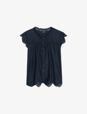 Tika Embroidered Round-Neck Cotton-Blend Top by ZADIG&VOLTAIRE