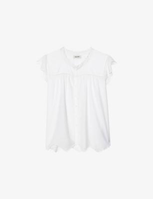 Tika Embroidered Round-Neck Cotton-Blend Top by ZADIG&VOLTAIRE