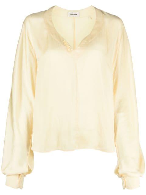 Tonastir satin-finish blouse by ZADIG&VOLTAIRE
