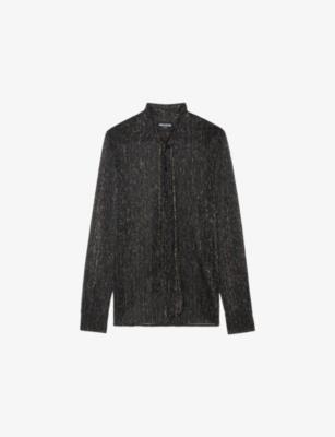 Tulba Metallic Tie-Neck Woven Shirt by ZADIG&VOLTAIRE